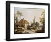 Landscape with a Watermill-Francois Boucher-Framed Art Print