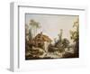 Landscape with a Watermill-Francois Boucher-Framed Art Print