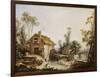 Landscape with a Watermill-Francois Boucher-Framed Art Print