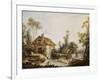 Landscape with a Watermill-Francois Boucher-Framed Art Print