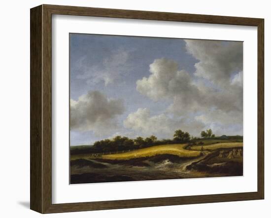 Landscape with a Wheatfield-Jacob Isaaksz or Isaacksz van Ruisdael-Framed Giclee Print