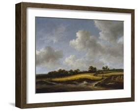 Landscape with a Wheatfield-Jacob Isaaksz or Isaacksz van Ruisdael-Framed Giclee Print