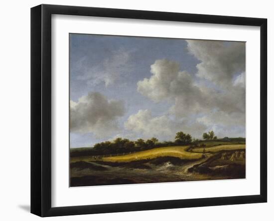 Landscape with a Wheatfield-Jacob Isaaksz or Isaacksz van Ruisdael-Framed Giclee Print