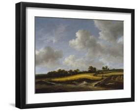 Landscape with a Wheatfield-Jacob Isaaksz or Isaacksz van Ruisdael-Framed Giclee Print