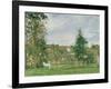 Landscape with a White Horse in a Field, L'Ermitage, 1872-Camille Pissarro-Framed Giclee Print