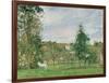 Landscape with a White Horse in a Field, L'Ermitage, 1872-Camille Pissarro-Framed Giclee Print