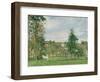 Landscape with a White Horse in a Field, L'Ermitage, 1872-Camille Pissarro-Framed Premium Giclee Print