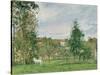 Landscape with a White Horse in a Field, L'Ermitage, 1872-Camille Pissarro-Stretched Canvas