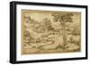 Landscape with a Winding River-Domenico Campagnola-Framed Giclee Print