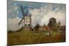 Landscape with a Windmill (Oil on Canvas)-Henry John Yeend King-Mounted Giclee Print