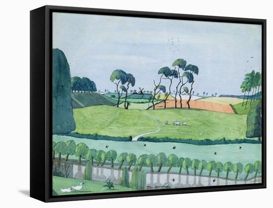 Landscape with a Windmill-John Northcote Nash-Framed Stretched Canvas