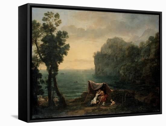 Landscape with Acis and Galatea, 1657-Claude Lorraine-Framed Stretched Canvas