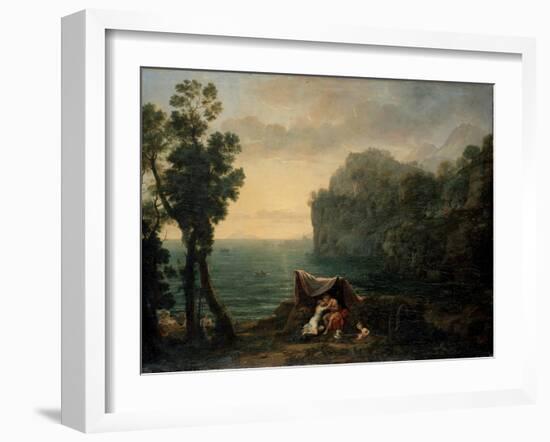 Landscape with Acis and Galatea, 1657-Claude Lorraine-Framed Giclee Print