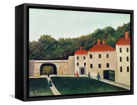 Landscape with an Arch and Three Houses, 1907-Henri Rousseau-Framed Stretched Canvas