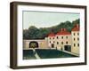 Landscape with an Arch and Three Houses, 1907-Henri Rousseau-Framed Giclee Print