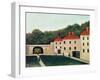 Landscape with an Arch and Three Houses, 1907-Henri Rousseau-Framed Giclee Print