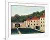 Landscape with an Arch and Three Houses, 1907-Henri Rousseau-Framed Giclee Print