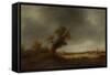 Landscape with an Old Oak-Adriaen Van Ostade-Framed Stretched Canvas