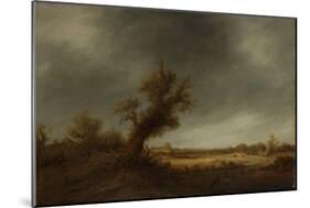 Landscape with an Old Oak-Adriaen Van Ostade-Mounted Art Print