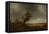 Landscape with an Old Oak-Adriaen Van Ostade-Framed Stretched Canvas