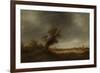 Landscape with an Old Oak-Adriaen Van Ostade-Framed Premium Giclee Print