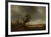 Landscape with an Old Oak-Adriaen Van Ostade-Framed Premium Giclee Print