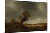 Landscape with an Old Oak-Adriaen Van Ostade-Mounted Premium Giclee Print