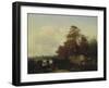 Landscape with Anglers, 1852-Valerian Konstantinovich Kamenev-Framed Giclee Print