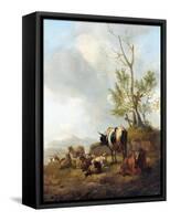 Landscape with Animals-Willem Romeyn-Framed Stretched Canvas