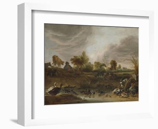 Landscape with Animals-Cornelis Saftleven-Framed Art Print
