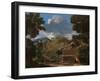 Landscape With Antique Tomb And Two Figures-Nicolas Poussin-Framed Giclee Print