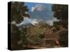 Landscape With Antique Tomb And Two Figures-Nicolas Poussin-Stretched Canvas