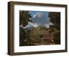 Landscape With Antique Tomb And Two Figures-Nicolas Poussin-Framed Giclee Print