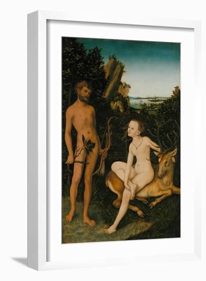 Landscape with Apollo and Diana, 1530-Lucas Cranach the Elder-Framed Giclee Print