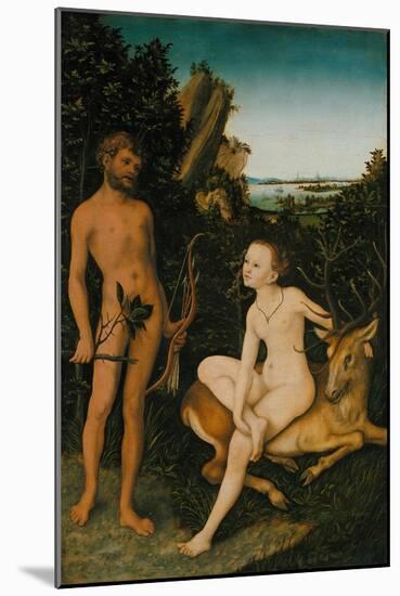 Landscape with Apollo and Diana, 1530-Lucas Cranach the Elder-Mounted Giclee Print