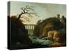 Landscape with Aqueduct and Torrent-Hubert Robert-Stretched Canvas