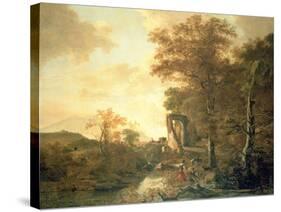 Landscape with Arched Gateway, C.1654 (Oil on Canvas)-Adam Pynacker-Stretched Canvas