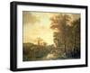 Landscape with Arched Gateway, C.1654 (Oil on Canvas)-Adam Pynacker-Framed Giclee Print