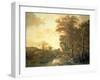 Landscape with Arched Gateway, C.1654 (Oil on Canvas)-Adam Pynacker-Framed Giclee Print