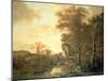 Landscape with Arched Gateway, C.1654 (Oil on Canvas)-Adam Pynacker-Mounted Giclee Print