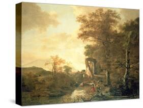 Landscape with Arched Gateway, C.1654 (Oil on Canvas)-Adam Pynacker-Stretched Canvas