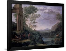 Landscape with Ascanius Shooting the Stag of Sylvia, 17th Century-Claude Lorraine-Framed Giclee Print