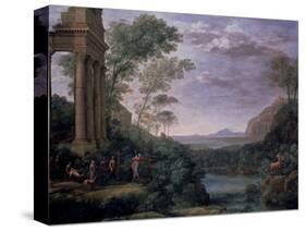 Landscape with Ascanius Shooting the Stag of Sylvia, 17th Century-Claude Lorraine-Stretched Canvas