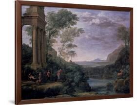 Landscape with Ascanius Shooting the Stag of Sylvia, 17th Century-Claude Lorraine-Framed Giclee Print