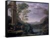Landscape with Ascanius Shooting the Stag of Sylvia, 17th Century-Claude Lorraine-Framed Stretched Canvas