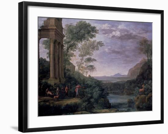 Landscape with Ascanius Shooting the Stag of Sylvia, 17th Century-Claude Lorraine-Framed Giclee Print