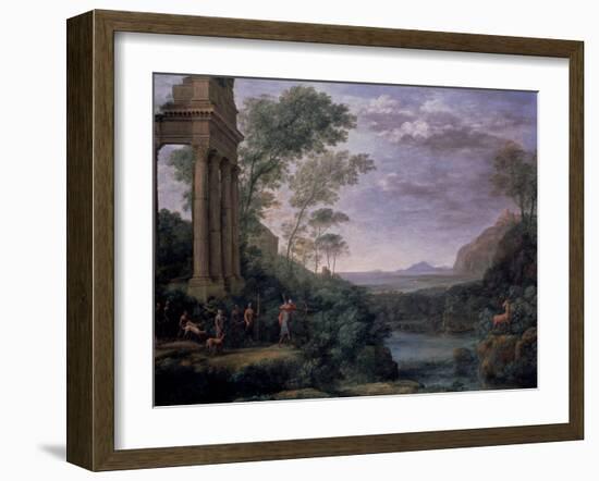 Landscape with Ascanius Shooting the Stag of Sylvia, 17th Century-Claude Lorraine-Framed Giclee Print