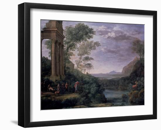 Landscape with Ascanius Shooting the Stag of Sylvia, 17th Century-Claude Lorraine-Framed Giclee Print