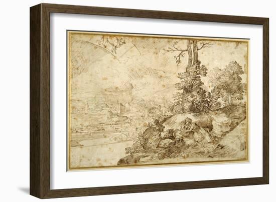 Landscape with Astrology-Domenico Campagnola-Framed Giclee Print