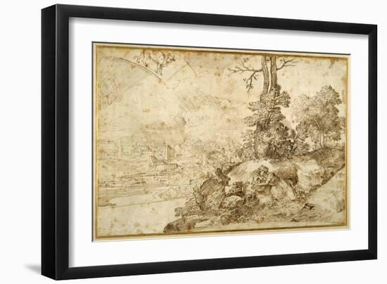 Landscape with Astrology-Domenico Campagnola-Framed Giclee Print